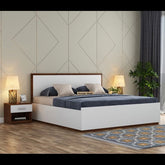 Trueliving Luxurious Latest Dark bed Laminated Finish & PU Finish 6Ft *6Ft *1Ft